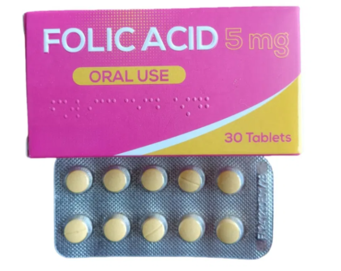 Vitamin B9 Folate and Folic Acid Tablets 5mg