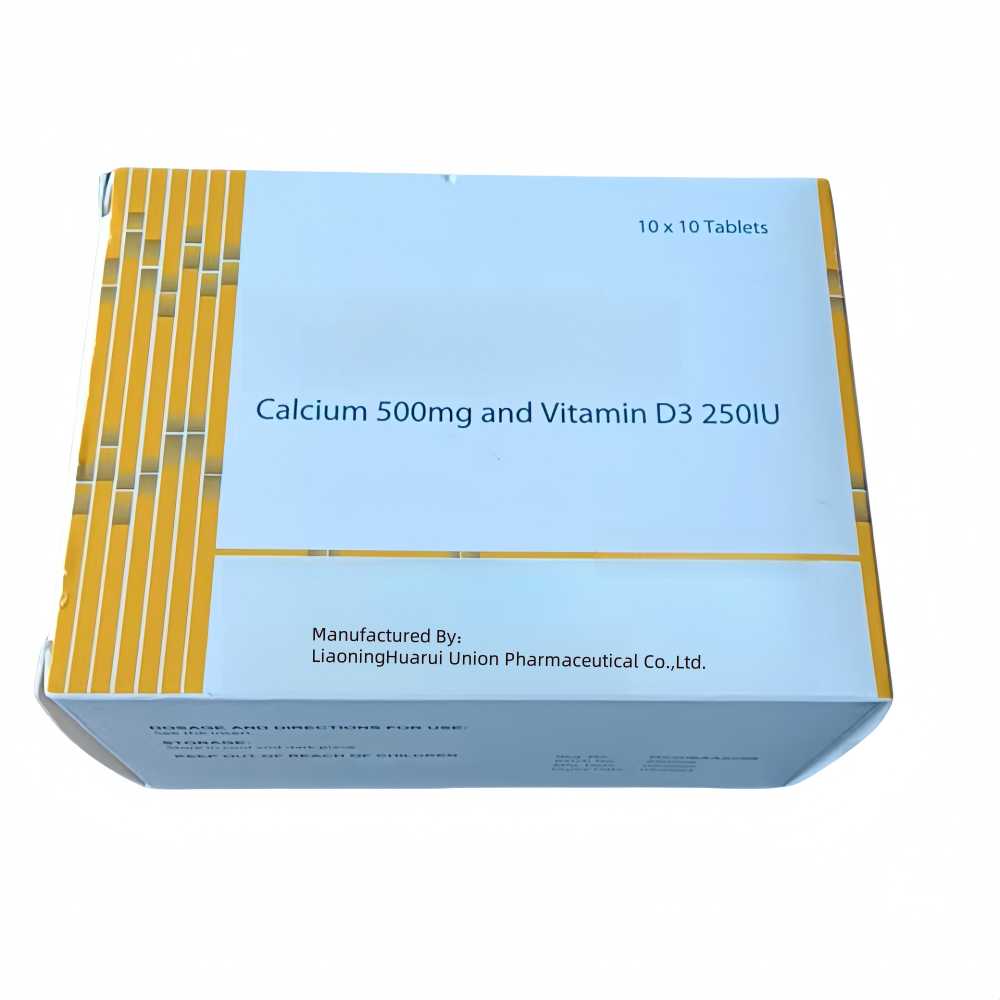 Calcium Carbonate + VD3 Chewable Tablets 1250mg+250IU