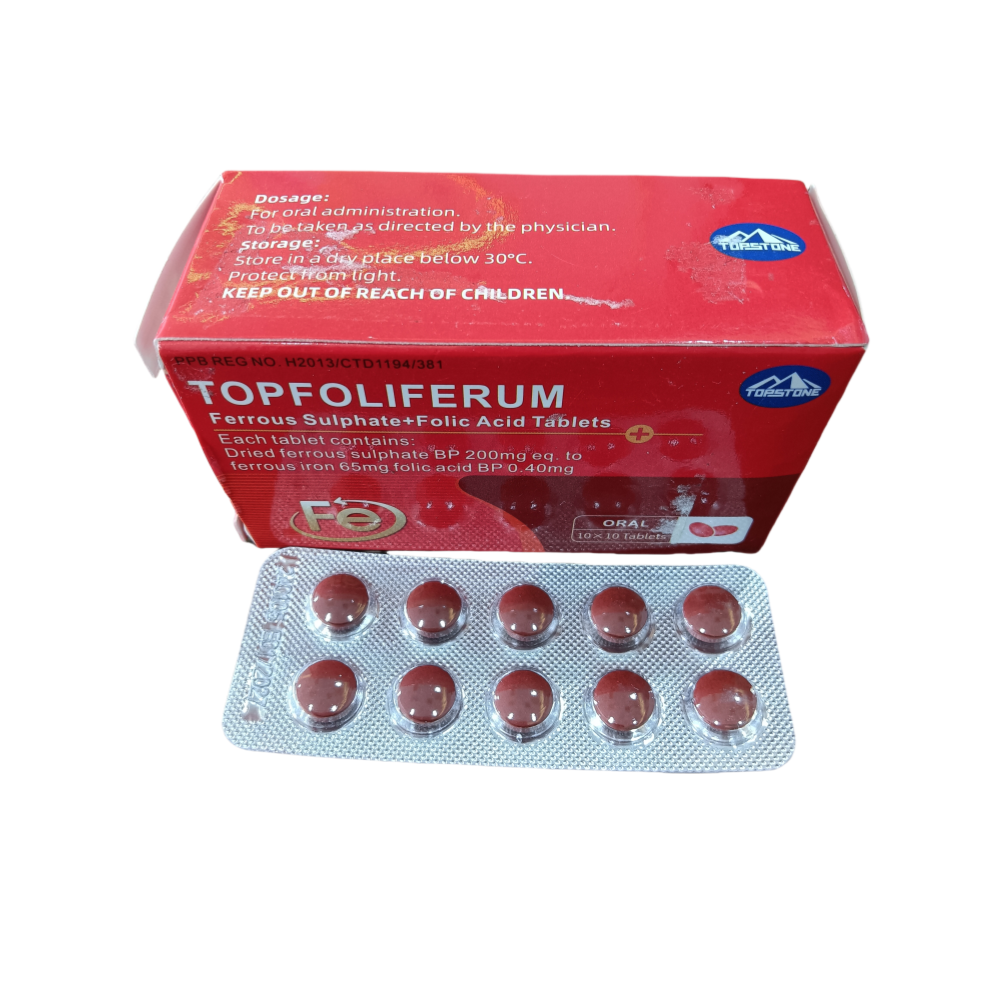 Ferrous Sulphate +Folic Acid Tablets 200+0.4mg