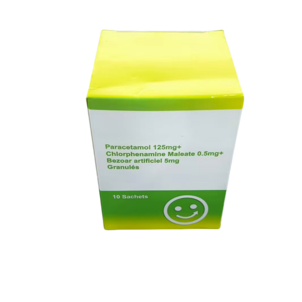 Pediatric Paracetamol, Atificial Cow-bezoar and Chlorphenamine Maleate Granules